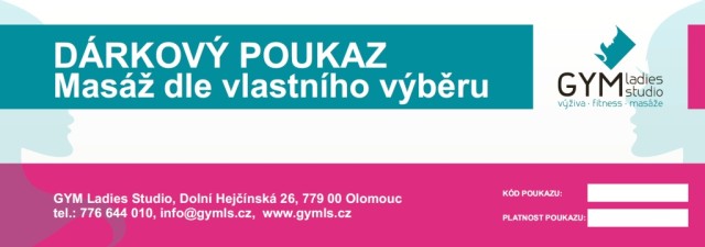 Dárkový poukaz - masáže